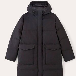 Everlane Long Puffer Jacket Long Sleeve Black Size Small